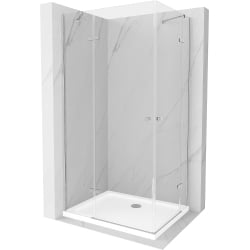 Mexen Roma Duo sprchová kabína, kyvné dvere 100 x 90 cm, transparentnéné, chrómová + závesný bidet Flat - 854-100-090-01-02-4010