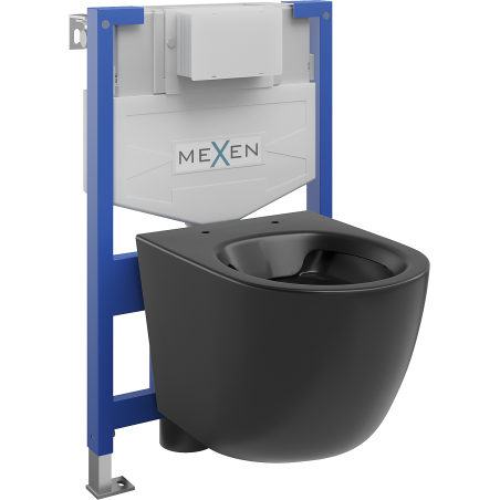 Mexen Lena podomietková WC sada Fenix XS-F s WC misou, čierny mat - 6803322XX85