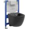 Mexen sada podomietkové WC konštrukcie Fenix XS-F s WC misou Lena, čierna matná - 6803322XX85
