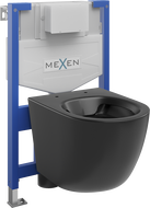 Mexen podomietkový WC systém Felix XS-F s WC misou Lena, čierna matná - 6803322XX85