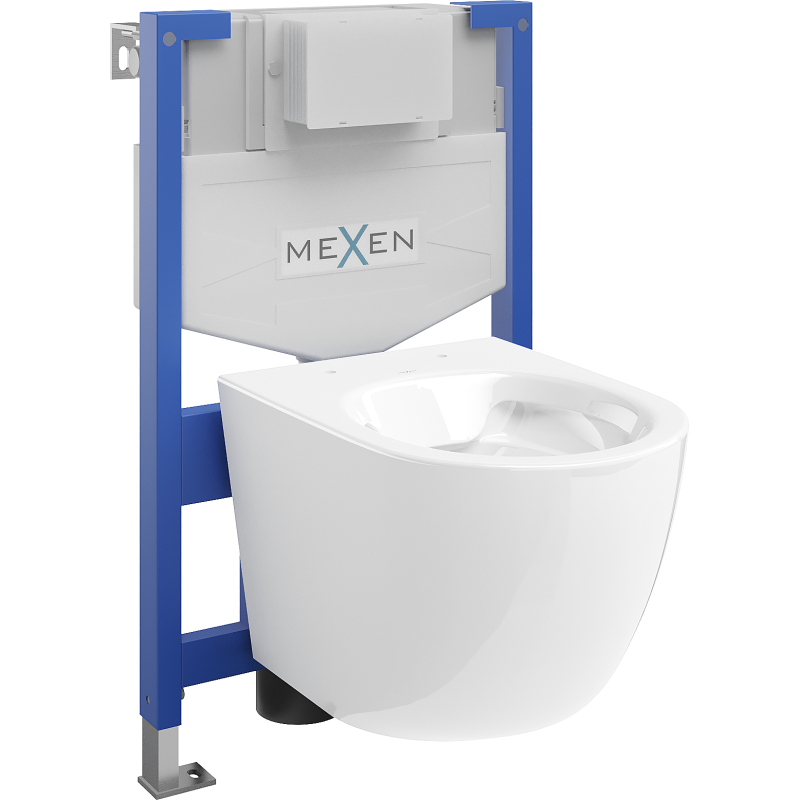 Mexen Lena súprava na zabudovanie WC rám Fenix XS-F s WC misou, biely lesk - 6803322XX00