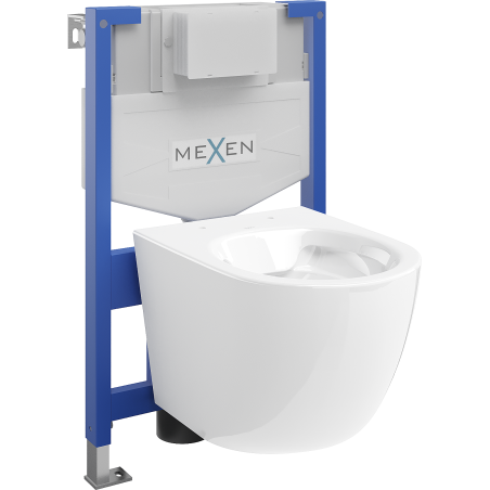 Mexen Lena súprava na zabudovanie WC rám Fenix XS-F s WC misou, biely lesk - 6803322XX00