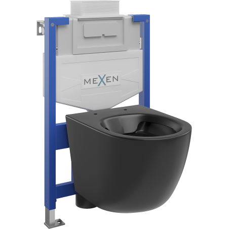 Mexen podomietkový set WC rám Fenix XS-U s WC misou Lena, čierny mat - 6853322XX85
