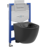 Mexen podomietkový set WC rám Fenix XS-U s WC misou Lena, čierny mat - 6853322XX85