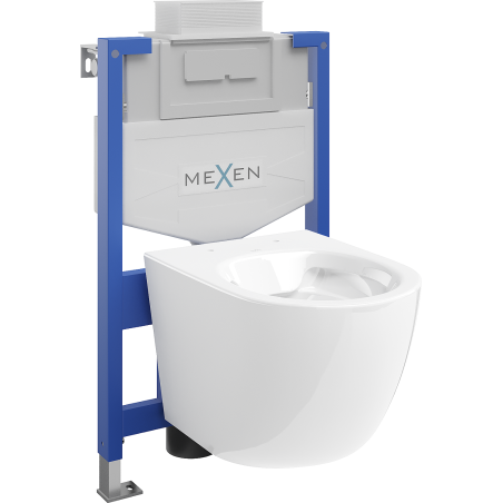 Mexen Lena podomietkový WC set rám Fenix XS-U s WC misou, biely lesk - 6853322XX00