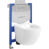 Mexen podomietkový WC set stelaž Fenix XS-U s WC misou Lena, biely lesk - 6853322XX00