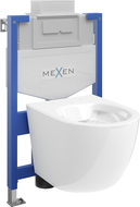 Mexen Lena podomietkový WC set rám Fenix XS-U s WC misou, biely lesk - 6853322XX00
