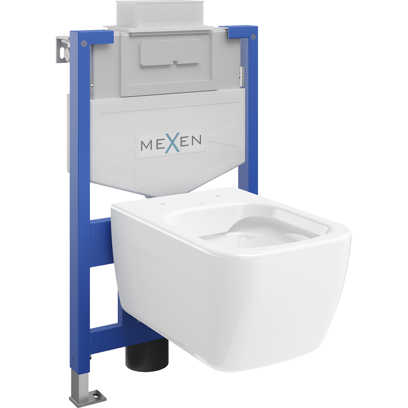 Mexen podomietková WC súprava stelaž Fenix XS-U s WC misou Margo, biely lesk - 6853342XX00