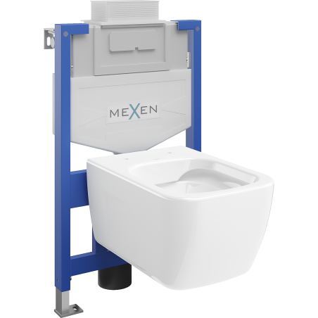 Mexen podomietková WC súprava stelaž Fenix XS-U s WC misou Margo, biely lesk - 6853342XX00