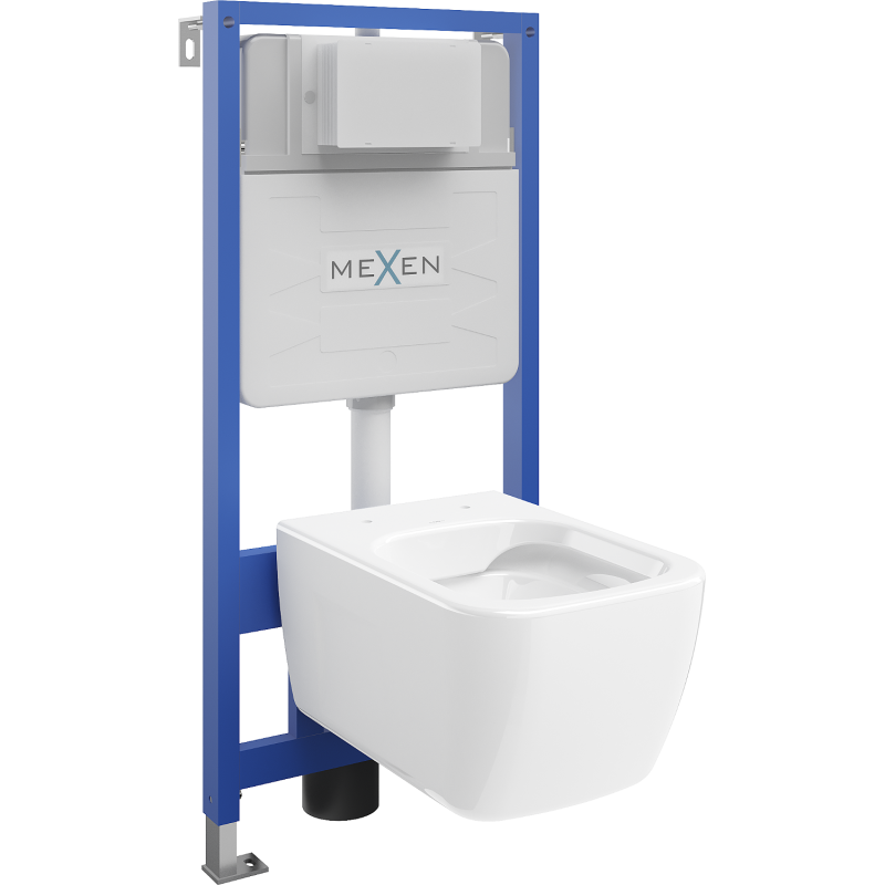 Mexen Margo podomietková súprava WC rám Fenix Slim s WC miskou, biely lesk - 6103342XX00