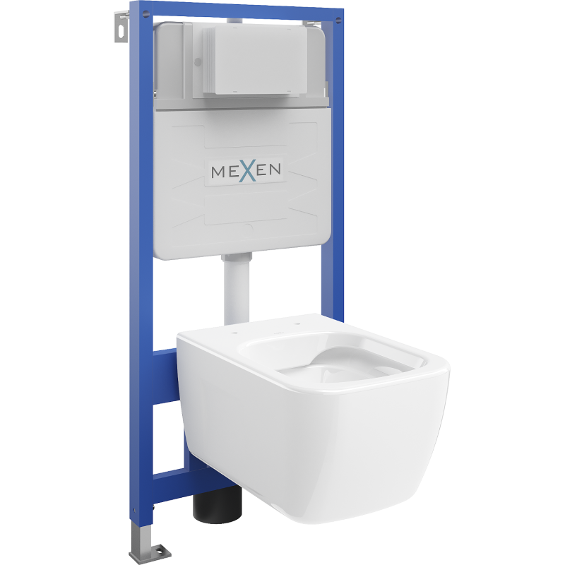 Mexen podomietková WC sada stelaž Fenix Slim s WC mísou Margo, biely lesk - 6103342XX00