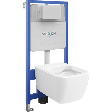 Mexen Margo podomietková súprava WC rám Fenix Slim s WC miskou, biely lesk - 6103342XX00