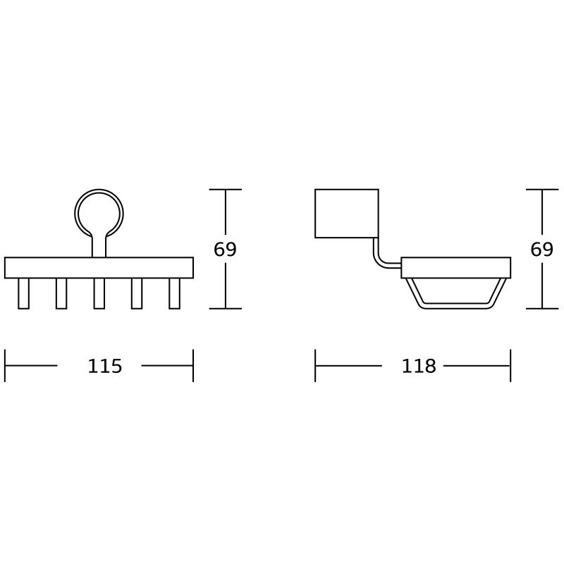 Mexen Base mydelnička, chróm - 7088251-00