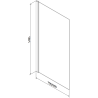Mexen Vega obdĺžniková vaňa 170 x 70 cm s obkladom a 1-krídlovou sprchovou zástenou 70 cm, čierny vzor - 550117070X9307017070