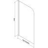 Mexen Cubik obdĺžniková vaňa 170 x 70 cm s panelom a 1-krídlovou zástavou 80 cm, transparentná, chróm - 550317070X9008010100