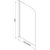 Mexen Vega obdĺžniková vaňa 150 x 70 cm s krytom a 1-krídlovou zástenu 70 cm, transparentná, čierna - 550115070X9007017000