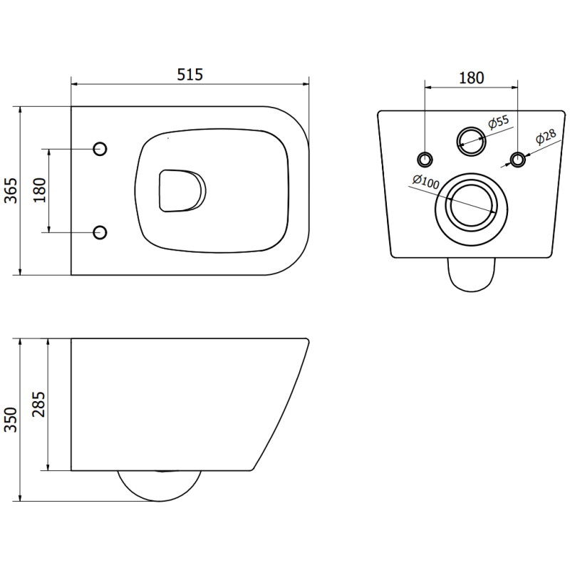 Mexen Madox miska WC Rimless so spomaleným zatváraním sedadlom slim, duroplast, biely lesk - 30154000