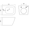 Mexen Madox bidet visiaci, tmavomodrý mat - 35155161