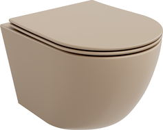 Mexen Lena WC misa Rimless s pomaly zatvárajúcim sa slim sedadlom, duroplast, cappuccino matná - 30224064