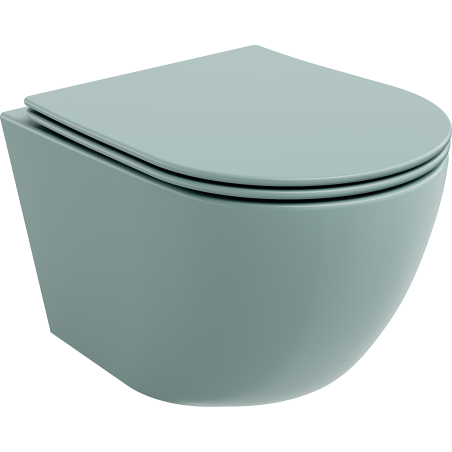 Mexen Lena miska WC Rimless s pomaly zatvárajúcim tenkým sedadlom, duroplast, svetlo zelený mat - 30224048