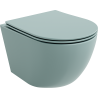 Mexen Lena WC misa Rimless s doskou pomaly padajúca slim, duroplast, svetlo zelená matná - 30224048