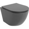 Mexen Lena WC misa Rimless s pomaly zatváracou doskou slim, duroplast, sivá tmavá mat - 30224071