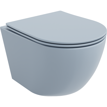 Mexen Lena WC misa Rimless s pomaly padajúcim sedátkom, duroplast, Matná šedomodrá- 30224069