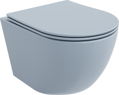 Mexen Lena WC misa Rimless s pomaly klesajúcim sedákom slim, duroplast, sivá-modrá matná - 30224069