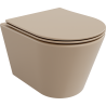 Mexen Rico wc misa Rimless s pomaly-zostupujúcim slim sedadlom, duroplast, matná cappuccino - 30724064