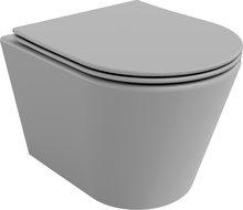 Mexen Rico miska WC Rimless s doskou so spomaleným sklápaním slim, duroplast, svetlosivá matná - 30724061