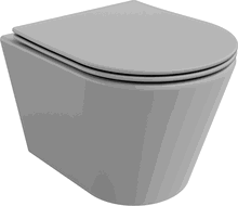 Mexen Rico WC misa Rimless s pomaly padajúcim sedátkom, duroplast, šedá bledomatná - 30724061