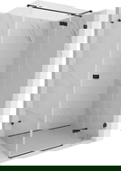 Mexen Lunar T sprchový kút s pántovými dverami pravý 90 x 100 cm, transparentný, čierny - 834T-090-100-70-00-P