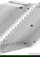 Mexen Lunar T sprchový kút s otváracími dverami pravý 90 x 110 cm, transparentný, čierny - 834T-090-110-70-00-P