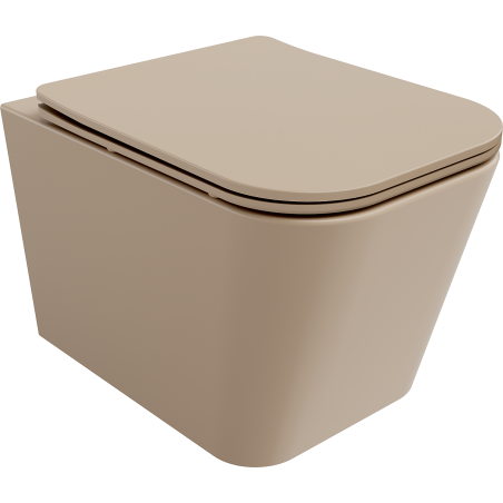 Mexen Teo wc misa Rimless s pomaly padacou doskou slim, duroplast, matná kapučíno - 30854064