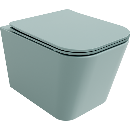 Mexen Teo WC misa Rimless s pomaly uzatváracou doskou slim, duroplast, svetlá zelená mat - 30854048