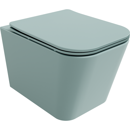 Mexen Teo WC misa Rimless s pomaly uzatváracou doskou slim, duroplast, svetlo zelená matná - 30854048