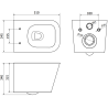 Mexen Teo WC misa Rimless s pomaly padajúcim sedátkom, duroplast, Matná šedomodrá- 30854069