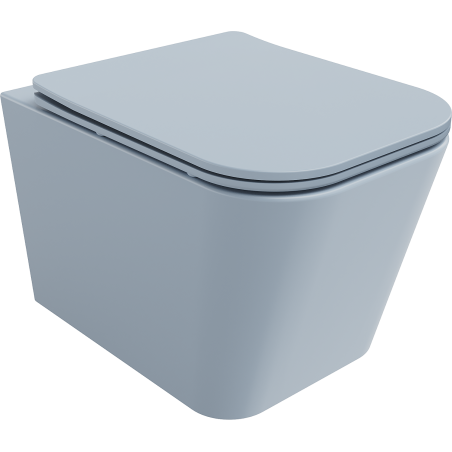 Mexen Teo miska wc Rimless s doskou s pomalým zatváraním slim, duroplast, sivá-modrá matná - 30854069