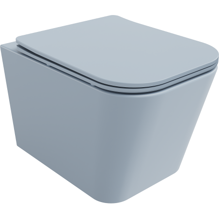 Mexen Teo WC misa Rimless s pomaly uzatvárajúcou tenkou doskou, duroplast, šedo-modrá matná - 30854069