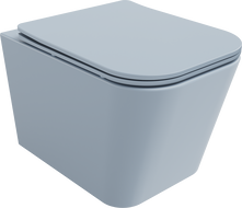 Mexen Teo miska wc Rimless s doskou s pomalým zatváraním slim, duroplast, sivá-modrá matná - 30854069