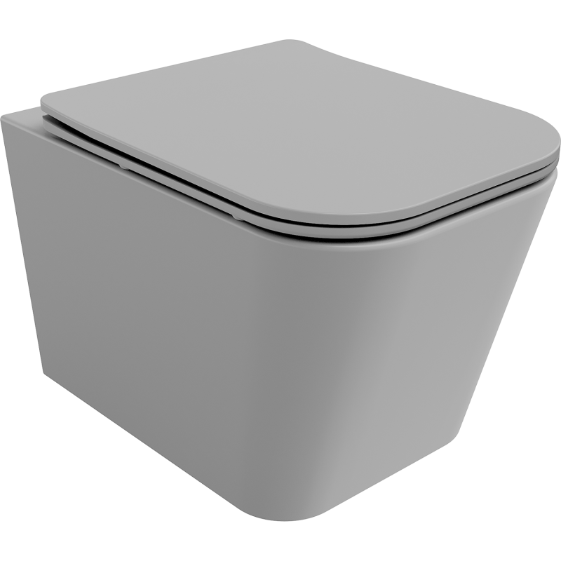 Mexen Teo WC misa Rimless s doskou s pomalým uzatváraním slim, duroplast, svetlosivá matná - 30854061