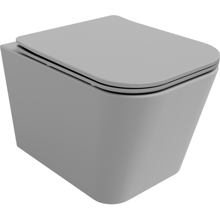 Mexen Teo WC misa Rimless s doskou s pomalým uzatváraním slim, duroplast, svetlosivá matná - 30854061