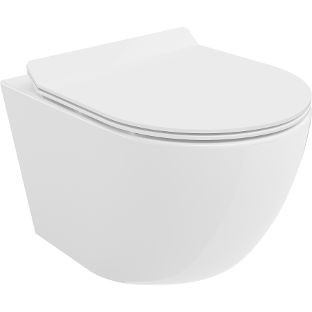 Mexen Lena WC misa Rimless s doskou s pomalým klesaním slim, duroplast, biela lesk - 30224000