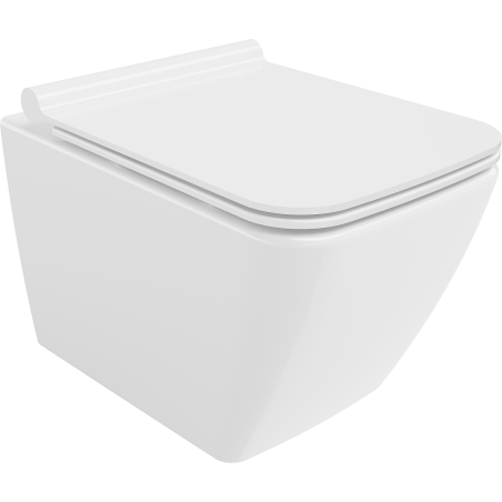 Mexen Vega WC misa Rimless so sedadlom s pomalým zatváraním slim, duroplast, biely lesk - 30654000