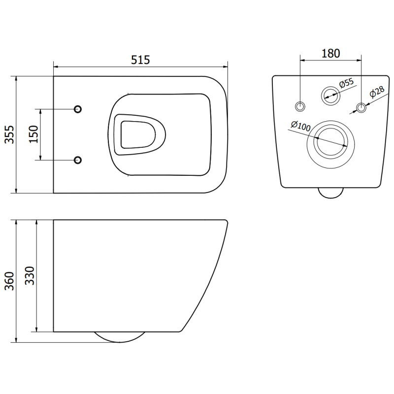 Mexen Vega wc misa Rimless s pomaly sa skláňajúcou slim doskou, duroplast, biela lesklá - 30654000