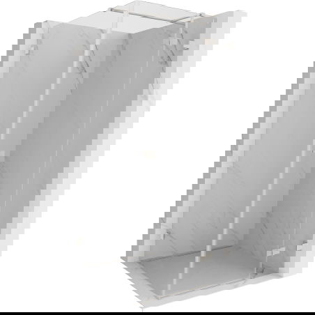 Mexen Lunar T sprchový kút priamočiarý pravý 80 x 80 cm, priehľadný, brúsený nikel - 834T-080-080-97-00-P