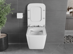 Mexen Vega wc misa Rimless s pomaly sa skláňajúcou slim doskou, duroplast, biela lesklá - 30654000