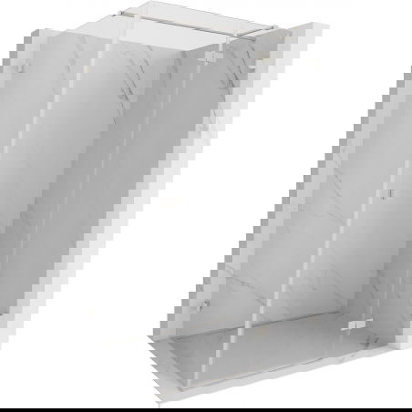 Mexen Lunar T pravo otváracia sprchová kabína 85 x 120 cm, priehľadná, brúsený nikel - 834T-085-120-97-00-P