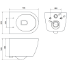 Mexen Carmen WC misa Rimless s pomaly padajúcim sedátkom, duroplast, čierna matná - 30881085