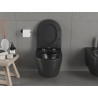 Mexen Carmen miska wc Rimless s pomaly sklopnou doskou slim, duroplast, čierna matná - 30881085